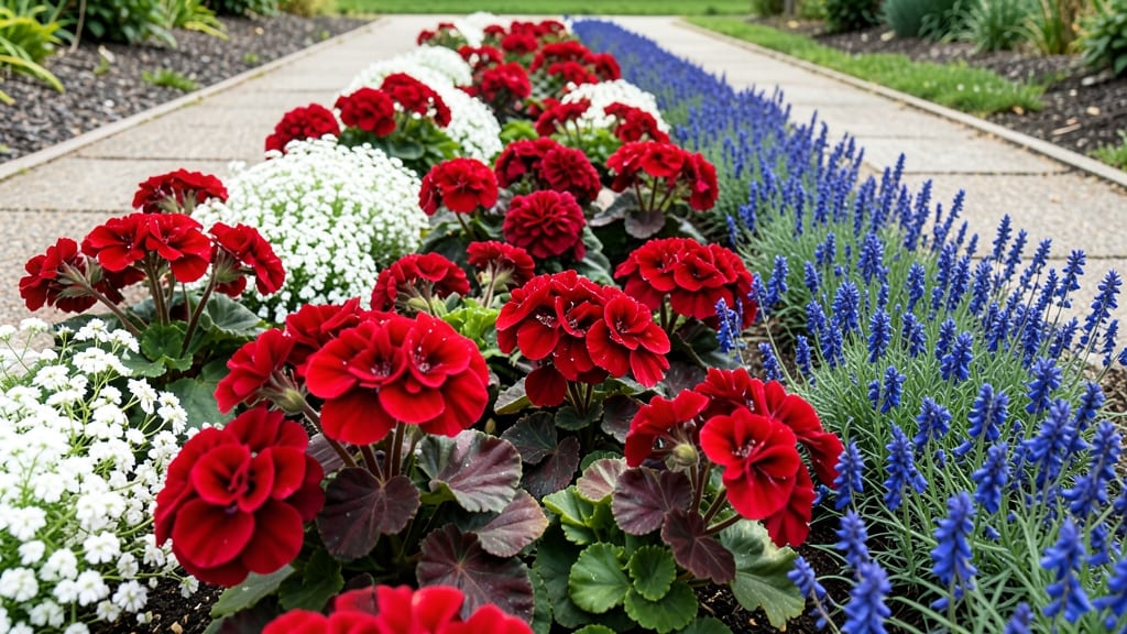 Color-Blocked Annual Flower Beds