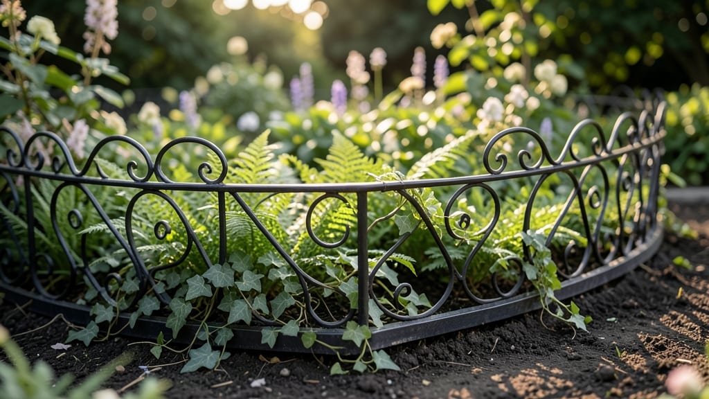 Wrought Iron or Black Metal Garden Edging