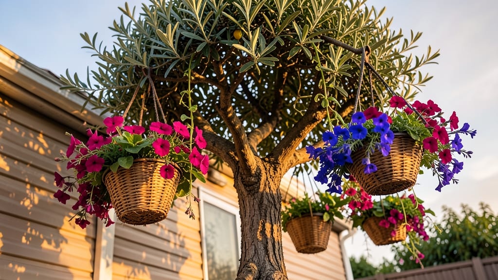 Hanging Flower Basket Tree