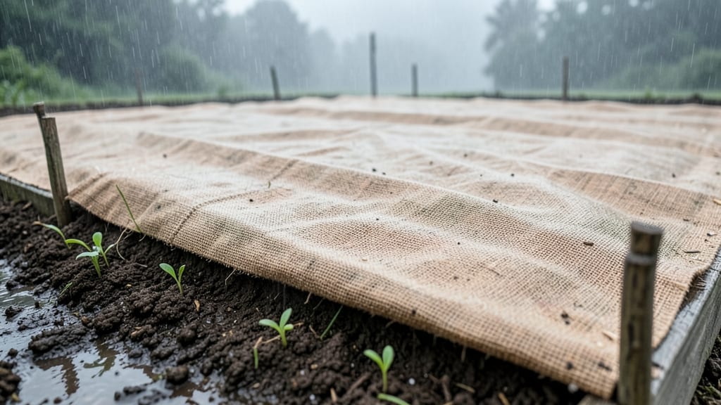 Heavy-Duty Burlap Tarps for Rain Protection