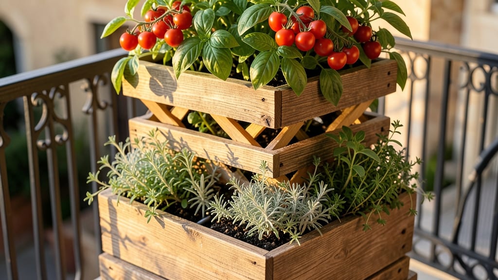 Mediterranean Herb and Tomato Tower
