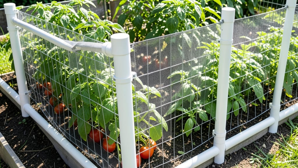 PVC Pipe and Wire Mesh Grid