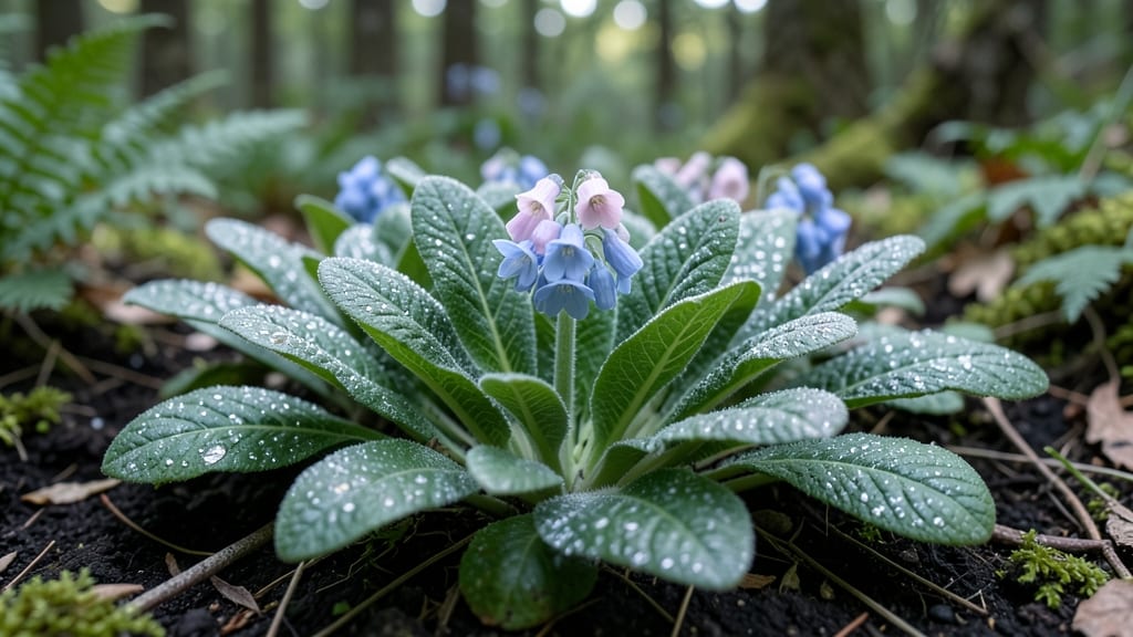 Lungwort for Unique Spotted Leaves and Blue Flowers