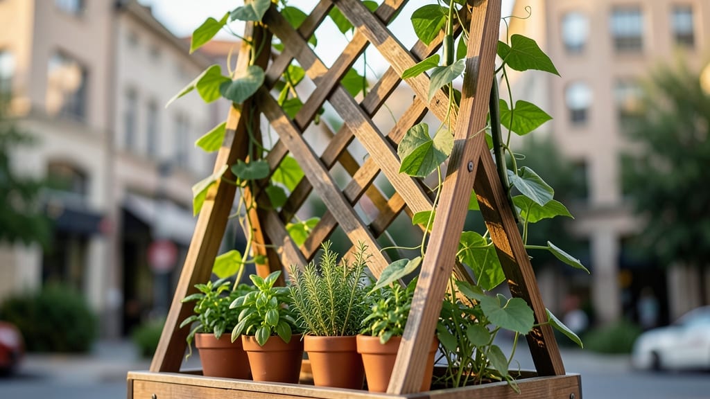Tower Garden Trellis with Shelf