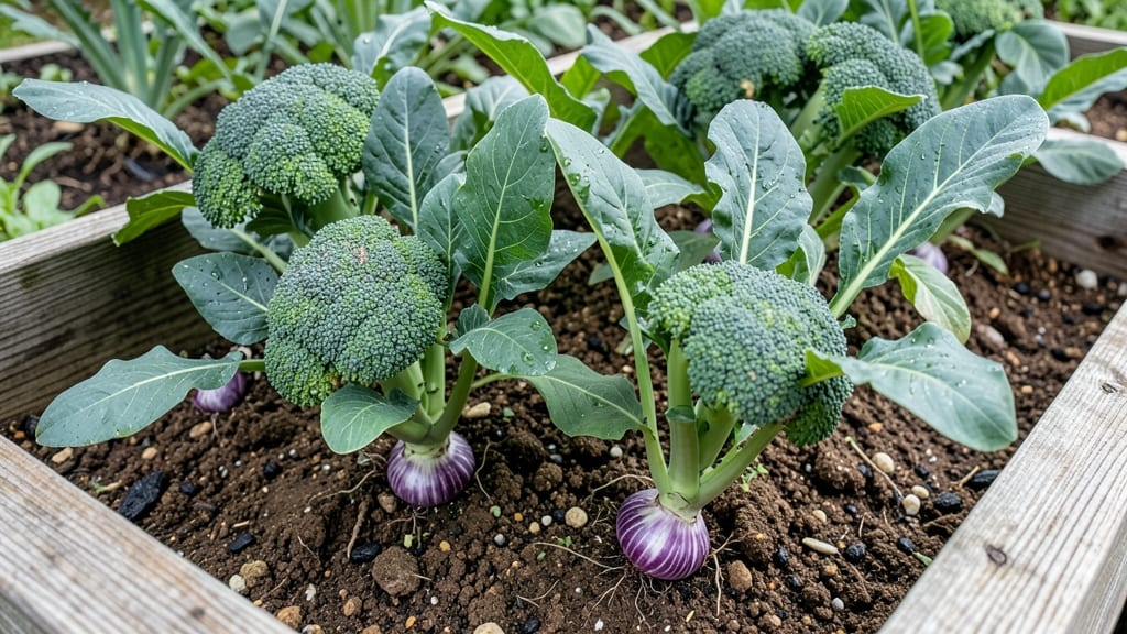 Broccoli and Onion Pest-Repelling Duo
