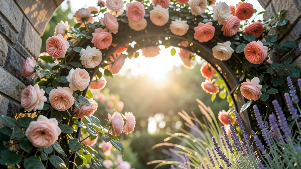 Fragrant Climbing Rose Arches