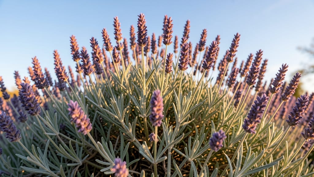 Fragrant Accent: Lavender Bushes
