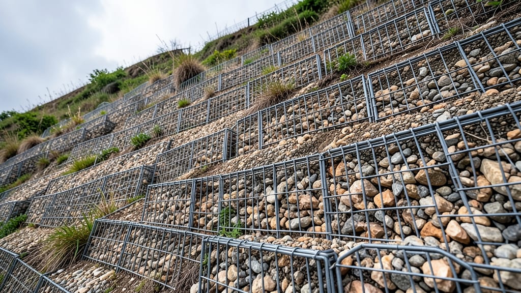 Gabion Baskets Filled with Succulent Collections