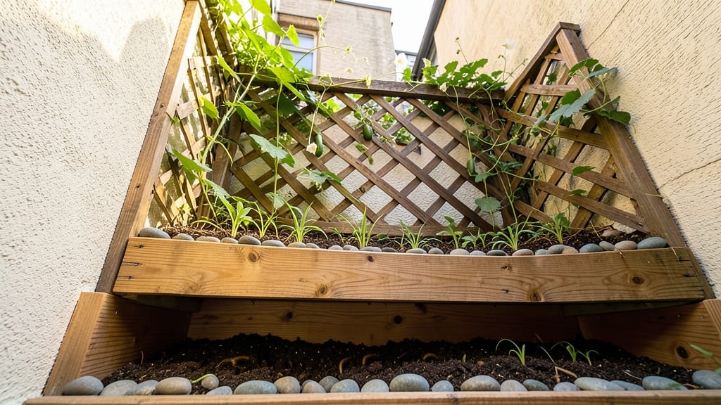Tiered Raised Bed with Built-In Trellis