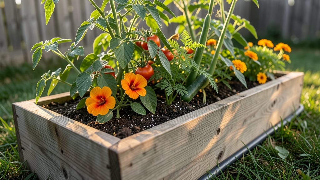 Raised Vegetable and Flower Mix Bed