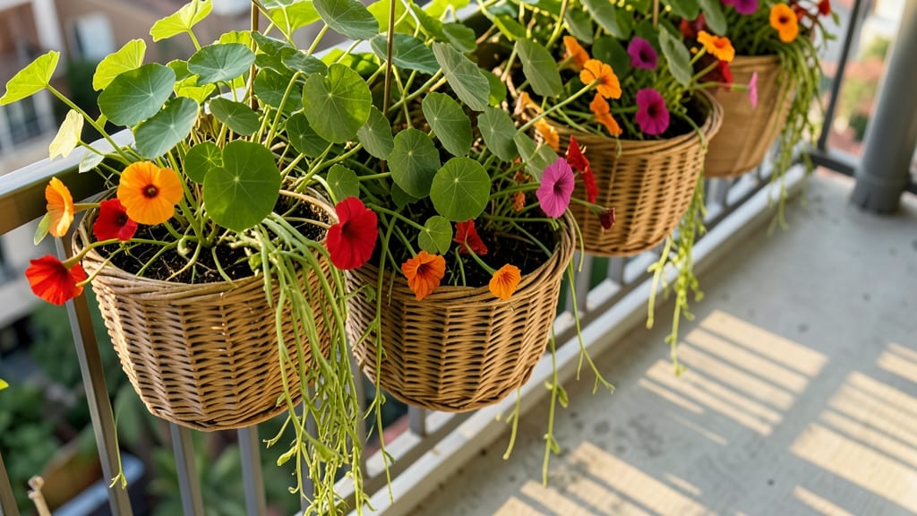 Hanging Round Woven Baskets
