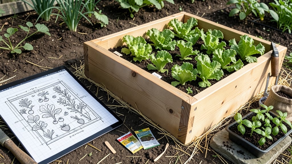 Raised Bed Vegetable Garden Planner: Season-Long Layouts for Maximum Yield