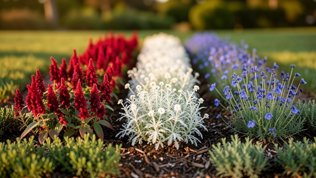 Classic Red White And Blue Annuals Border