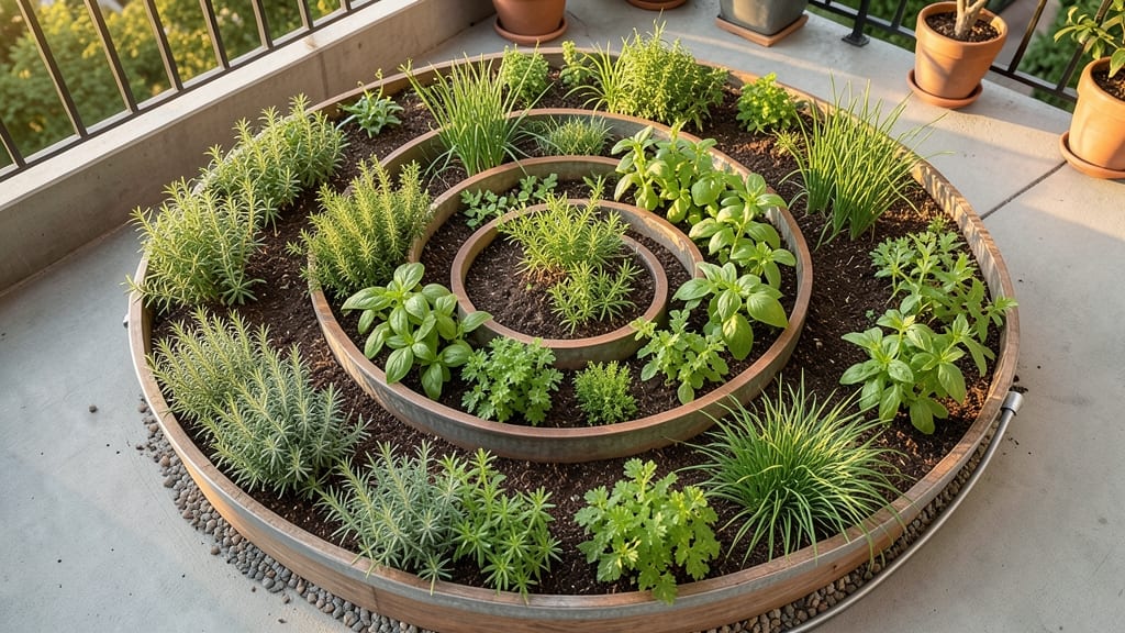 Spiral Herb Garden with Edible Landscaping