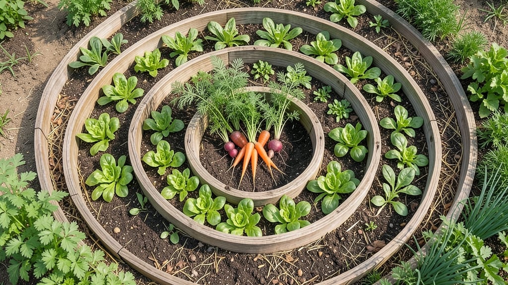 Spiral Vegetable Circle Garden