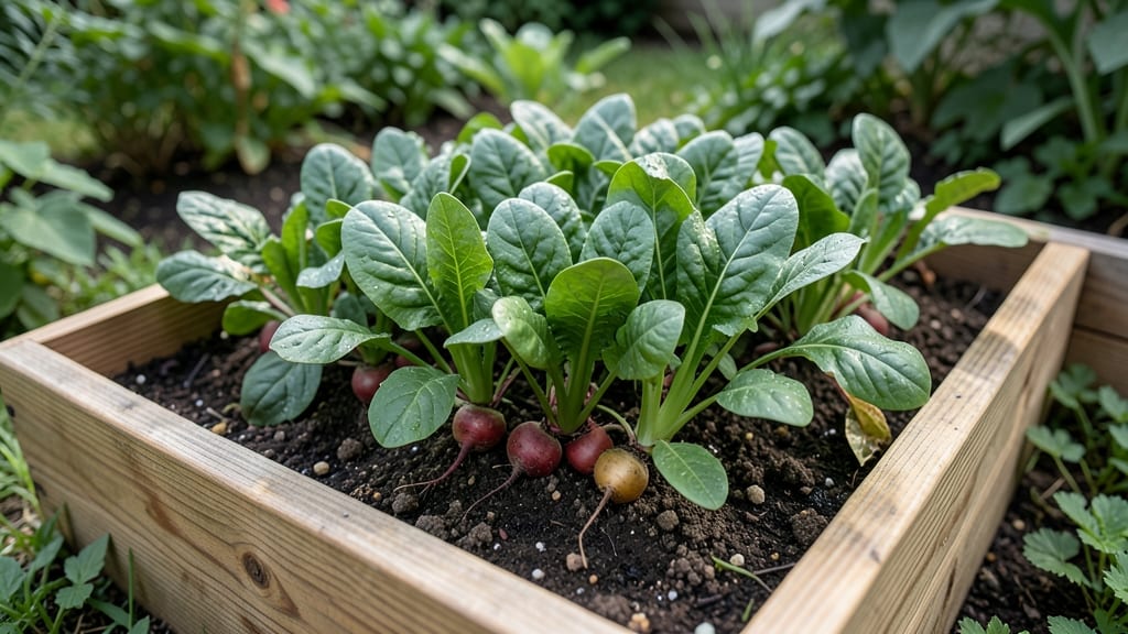 Swiss Chard and Beet Root Symbiosis