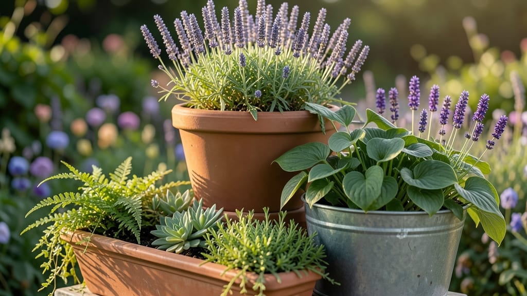 Container Garden Beds with Mixed Heights