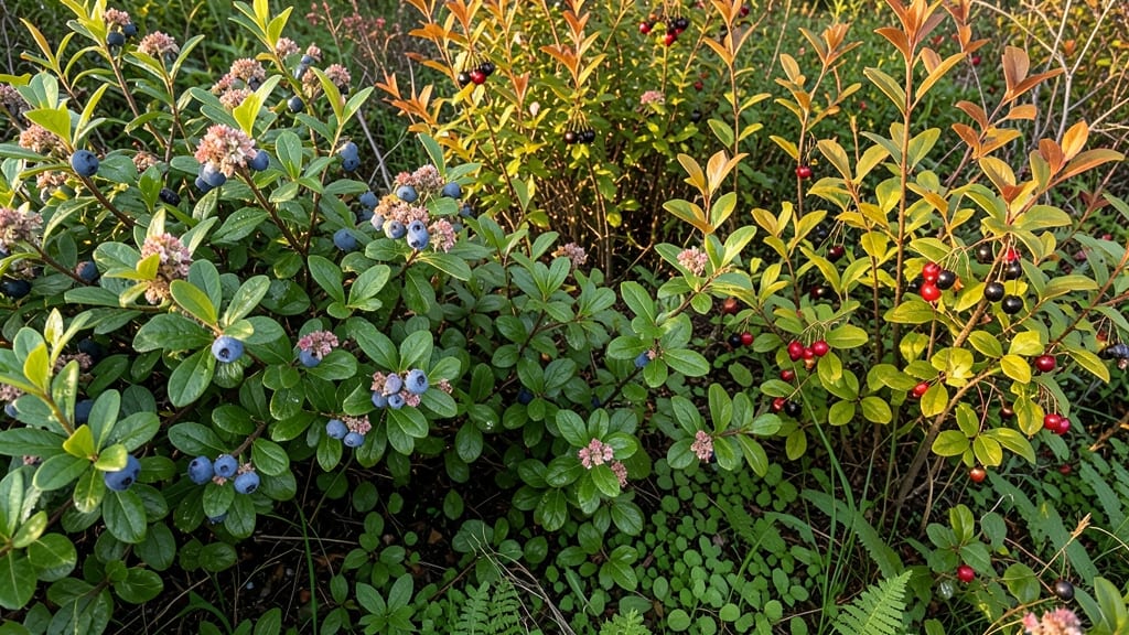 Edible Shrub Border with Blueberries and Currants