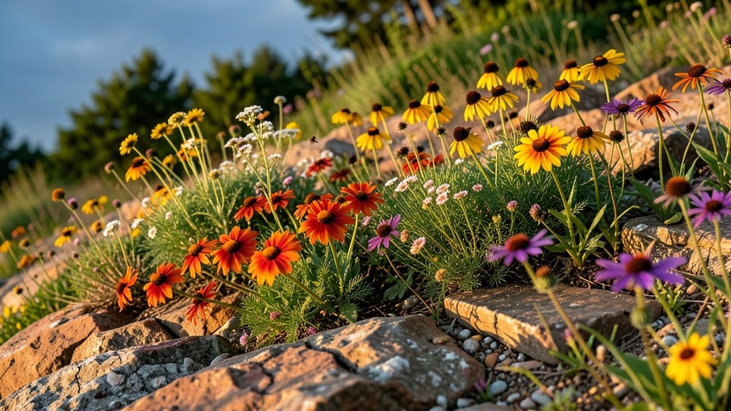 Wildflower Rock Garden for Pollinators
