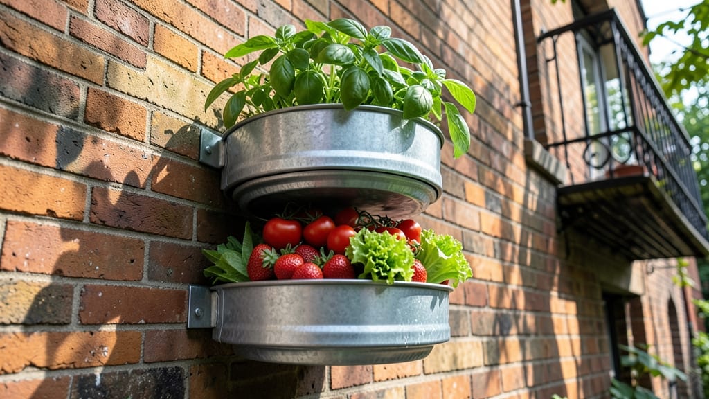 Tiered Metal Round Planters