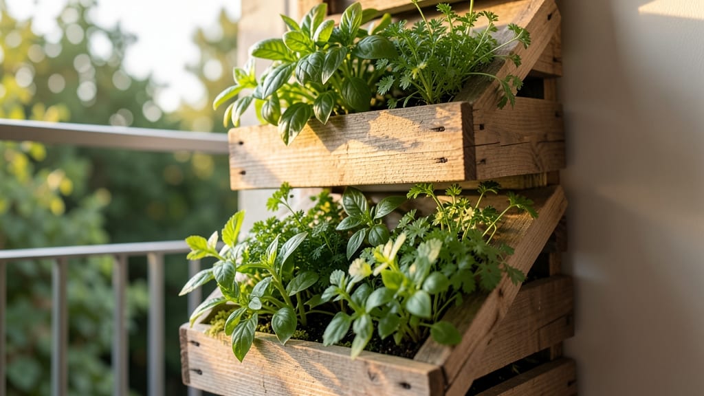 Vertical Pallet Herb Garden Tower