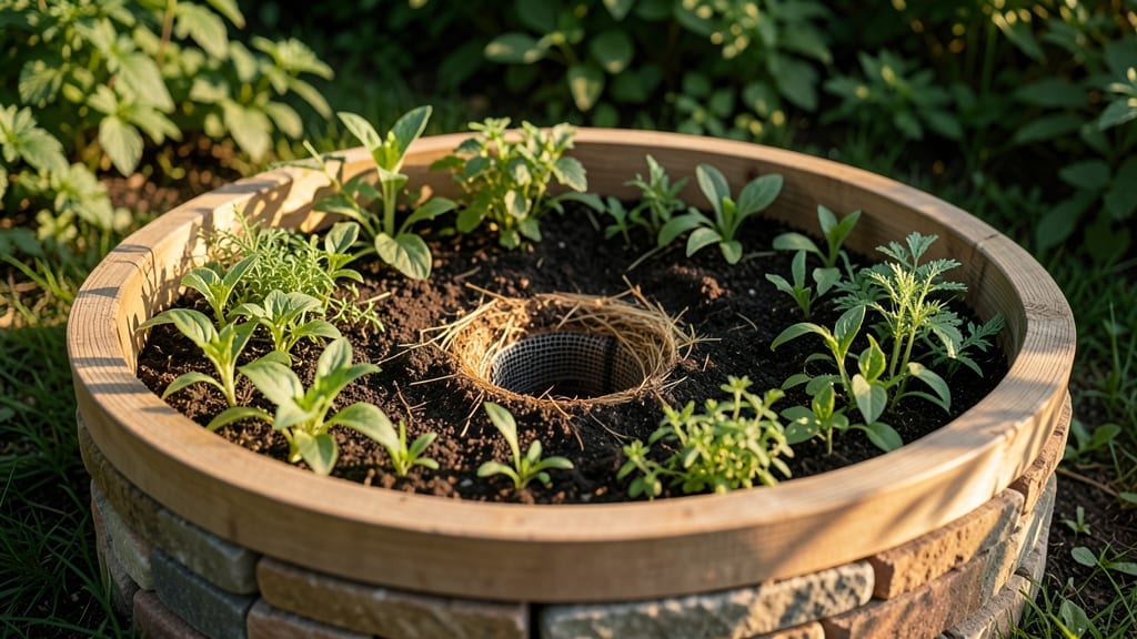 Raised Keyhole Garden Bed