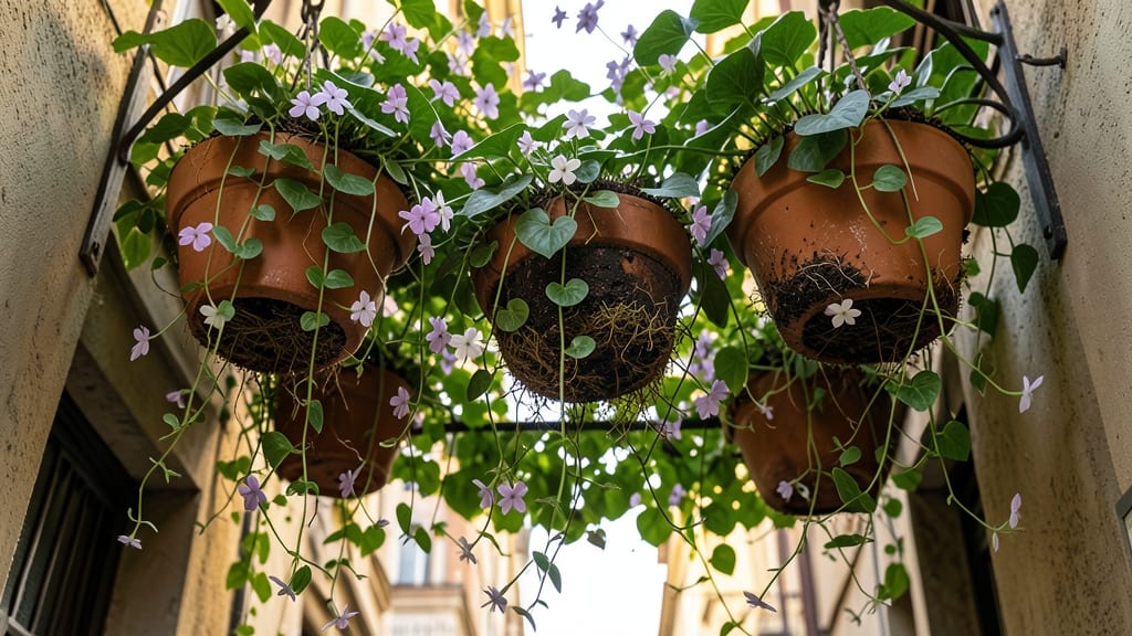 Vinca as a Hanging Basket Filler
