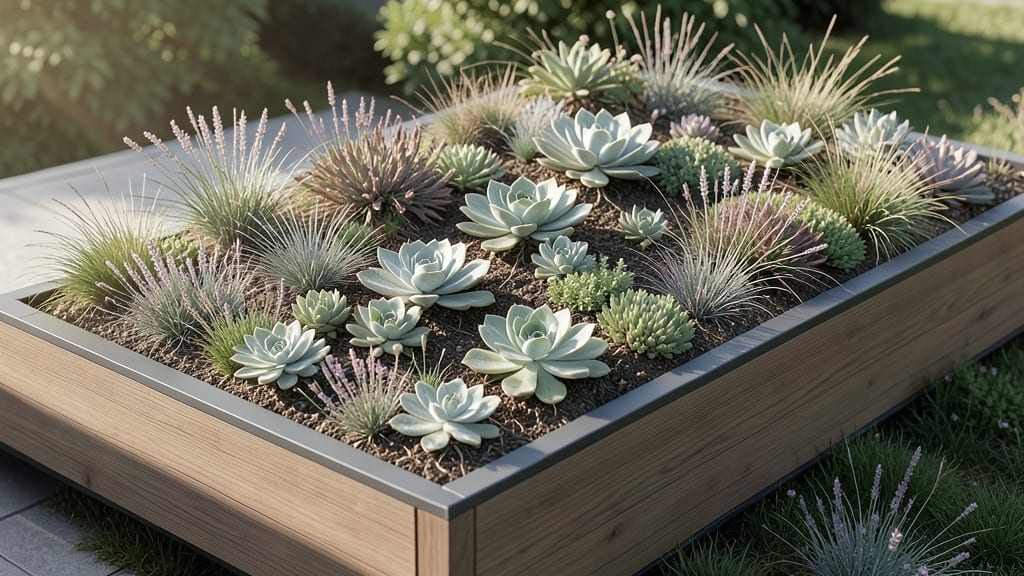 Raised Garden Bed with Living Roof