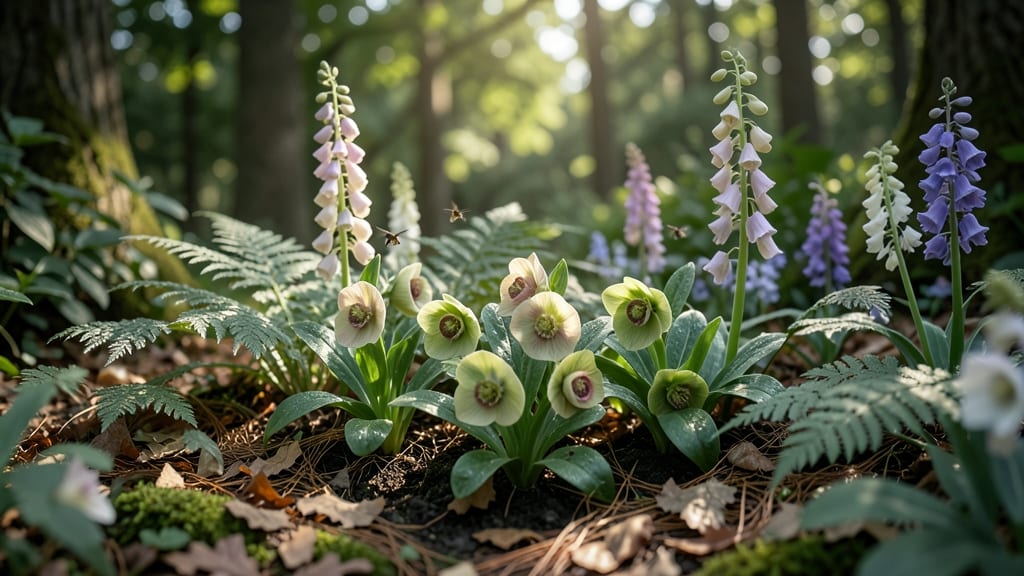 Shade-Loving Pollinator Woodland Bed