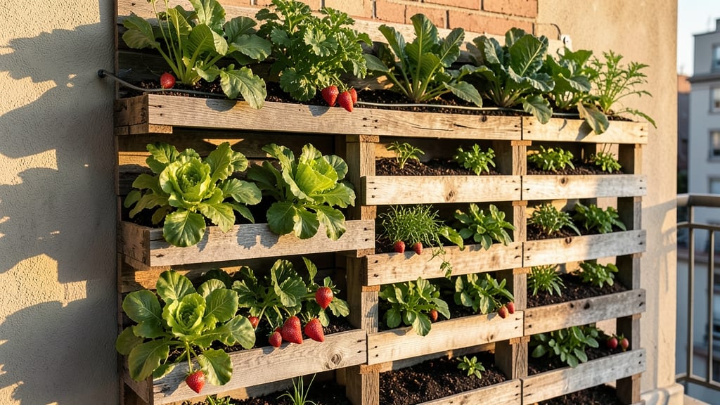 Vertical Pallet Garden Beds