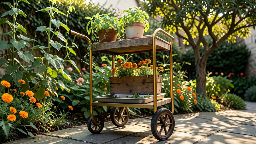 Tea Cart Flower Bed