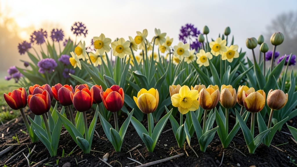Tulip And Daisy Layered Beds