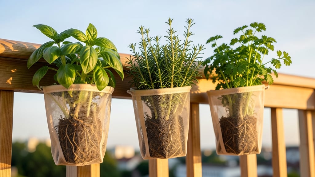 Hanging Fabric Pocket Planters