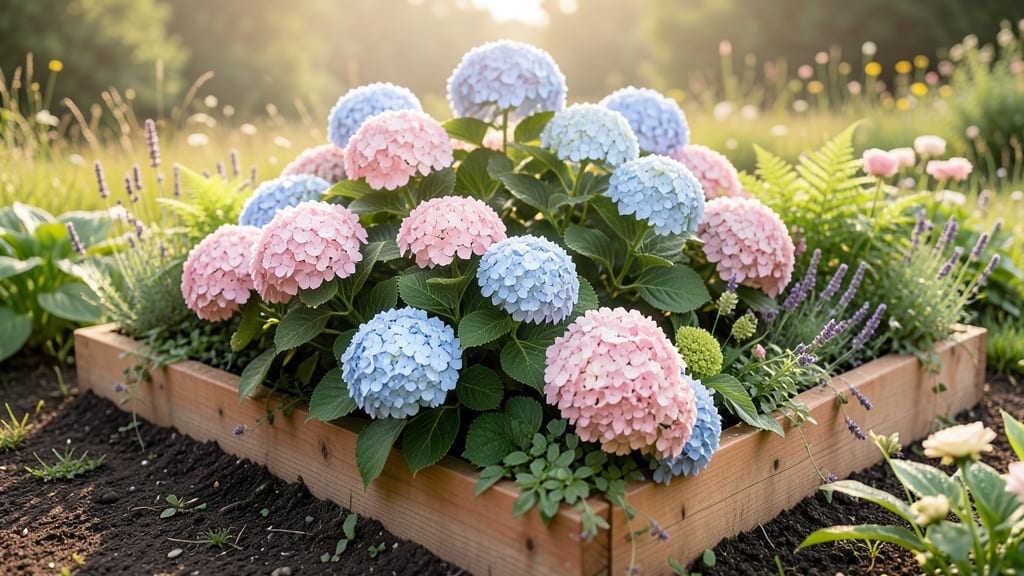 Seasonal Color Layers Using Hydrangeas