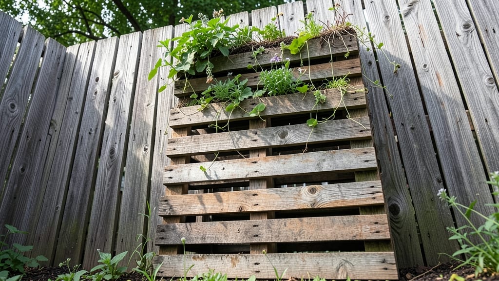 Salvaged Pallet Vertical Garden