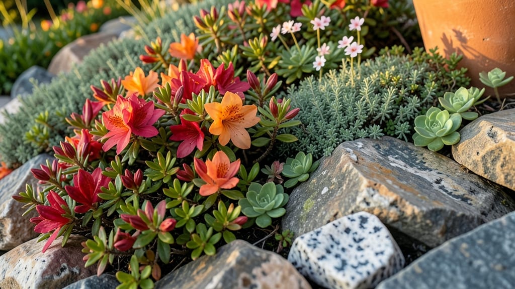 Dwarf Azalea and Rock Garden Creation