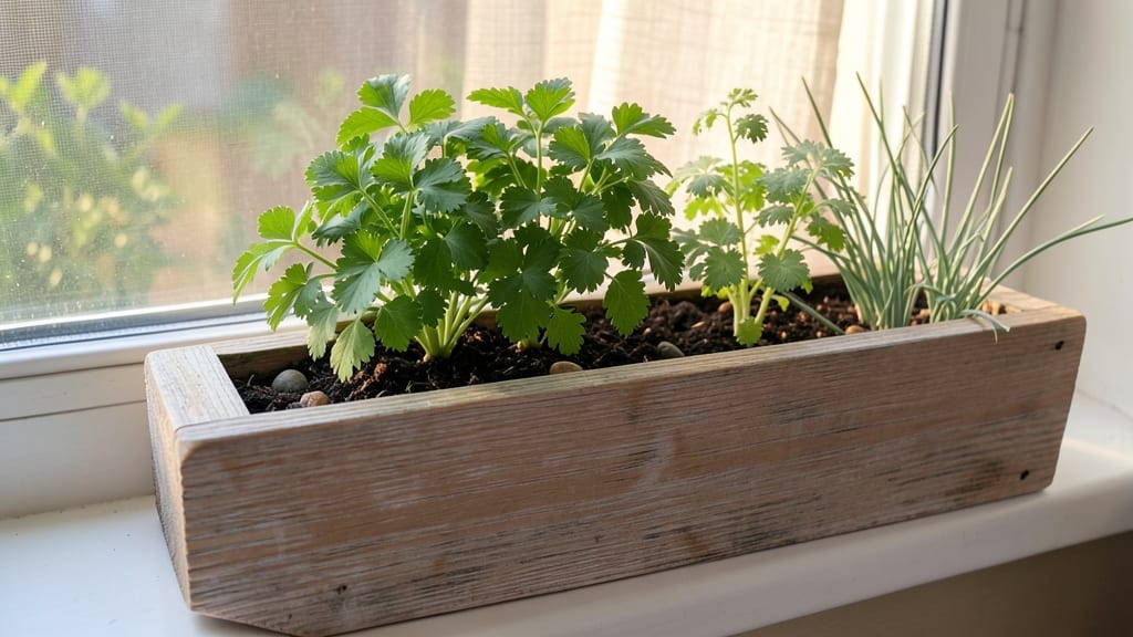 Window Box Herb Garden with Drip Irrigation