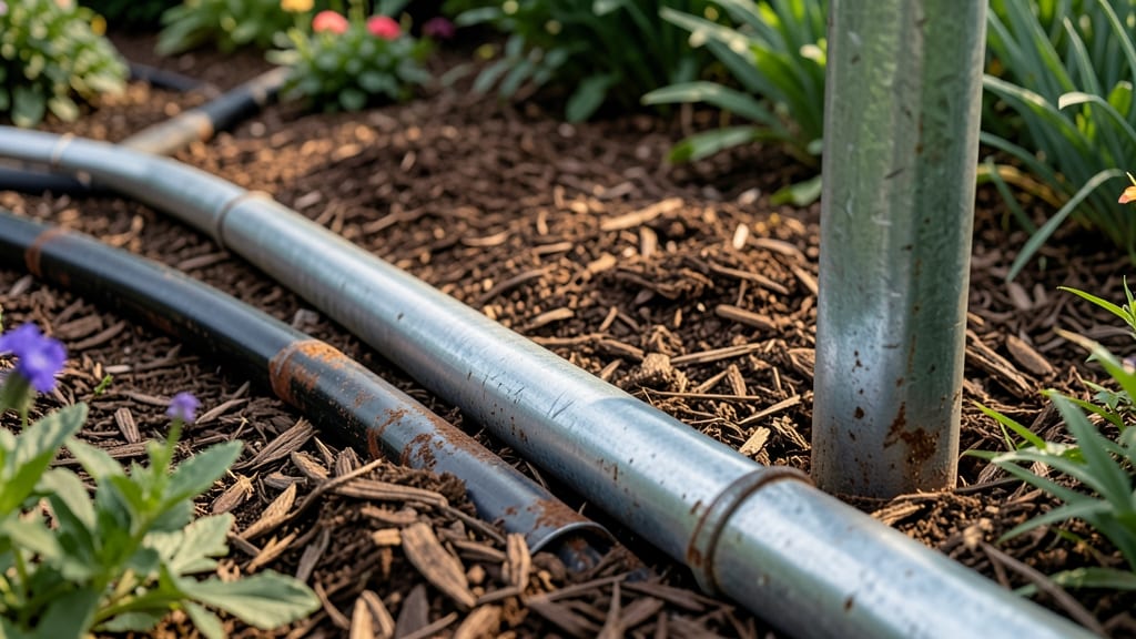 Galvanized Metal Pipe Edging for Industrial Style