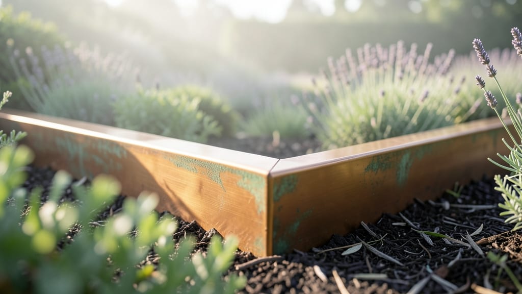 Brass or Copper Metal Garden Edging
