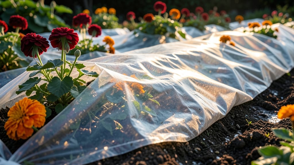 Clear Plastic Mulch for Heat-Loving Flowers