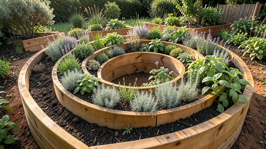 Spiral Herb and Flower Raised Bed