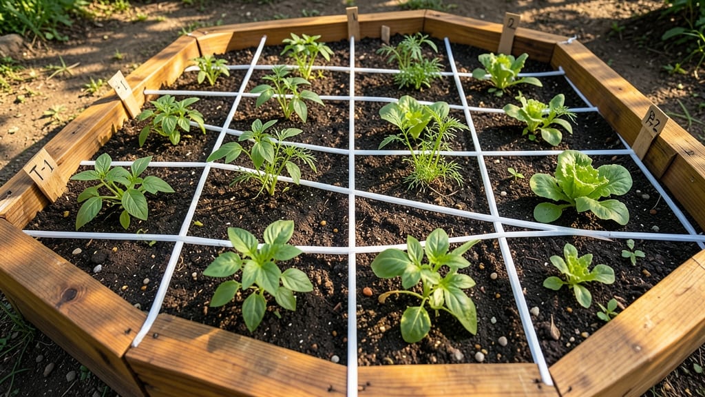 Square Foot Gardening Grid Layout