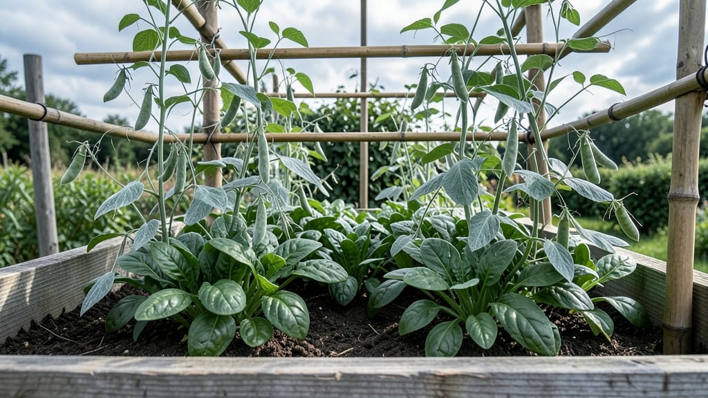Pea and Spinach Vertical Harmony