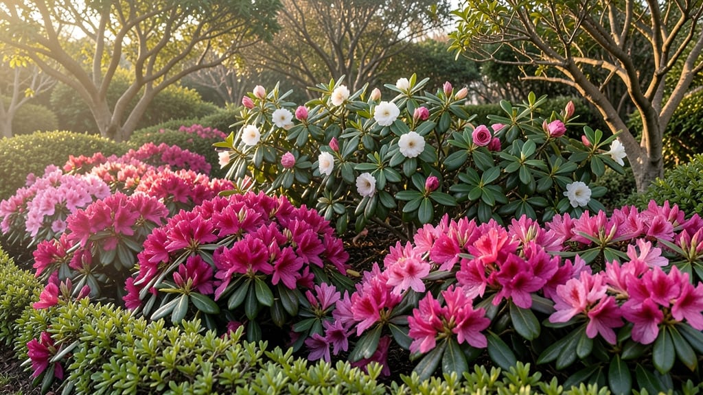 Azalea and Camellia Layered Shrub Border