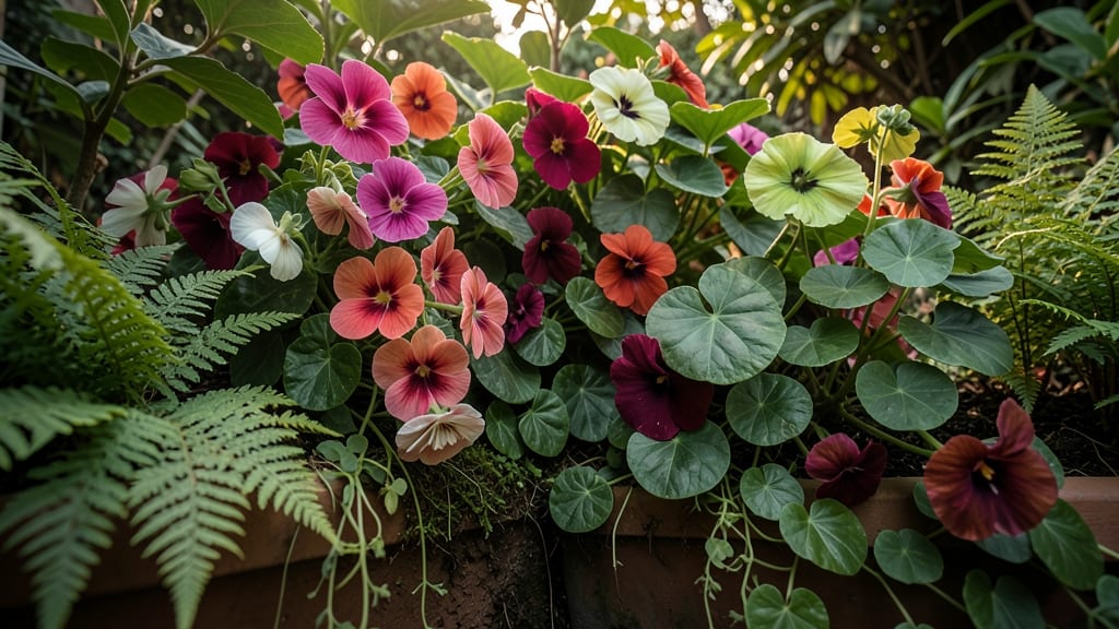 Shade-Loving Impatiens and Begonias