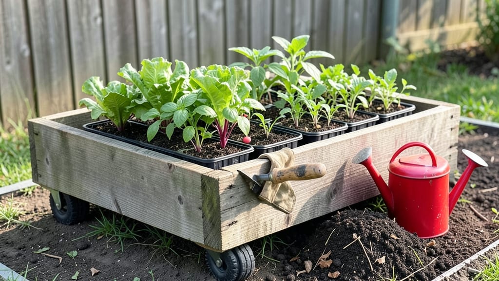 Raised Garden Bed With Wheels: Mobile Harvesting for Urban Spaces