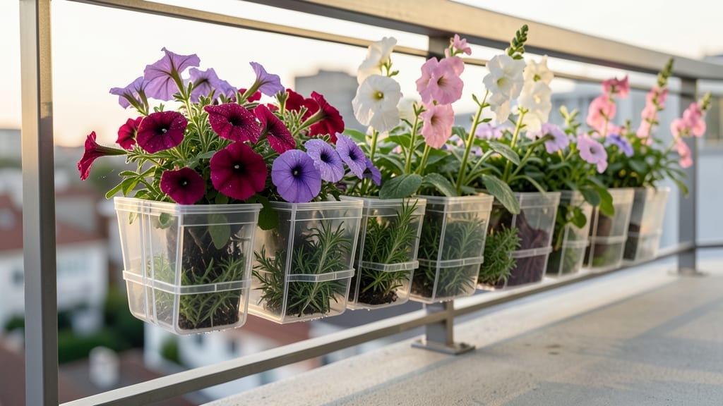 Modular Plastic Pocket Planters for Small Spaces
