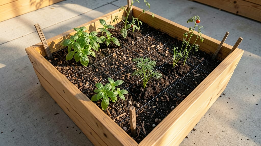 Square Foot Gardening Layout