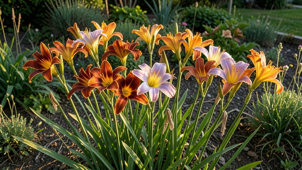 Daylily Blooms in Mixed Colors