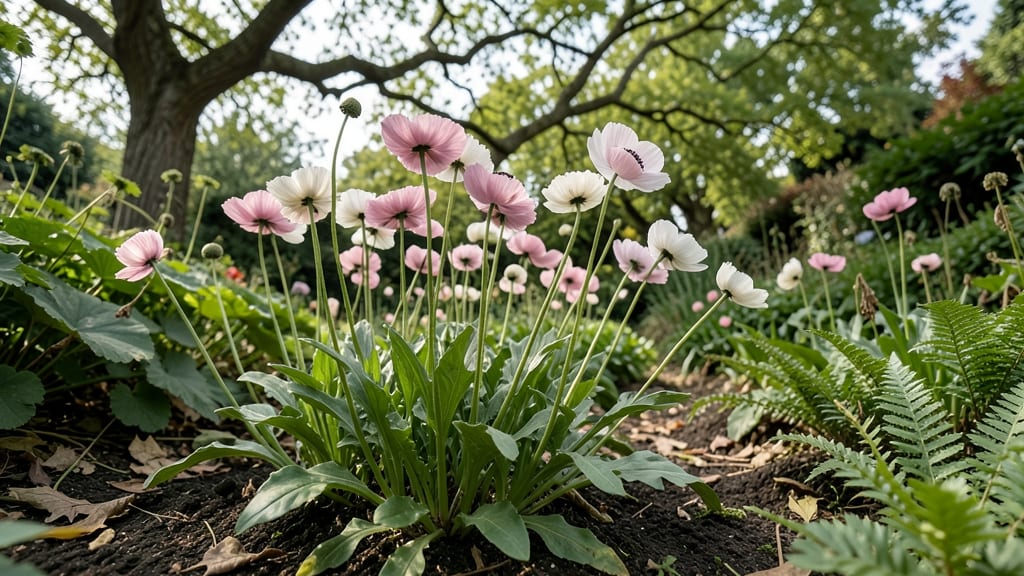 Japanese Anemones with Late-Season Blooms